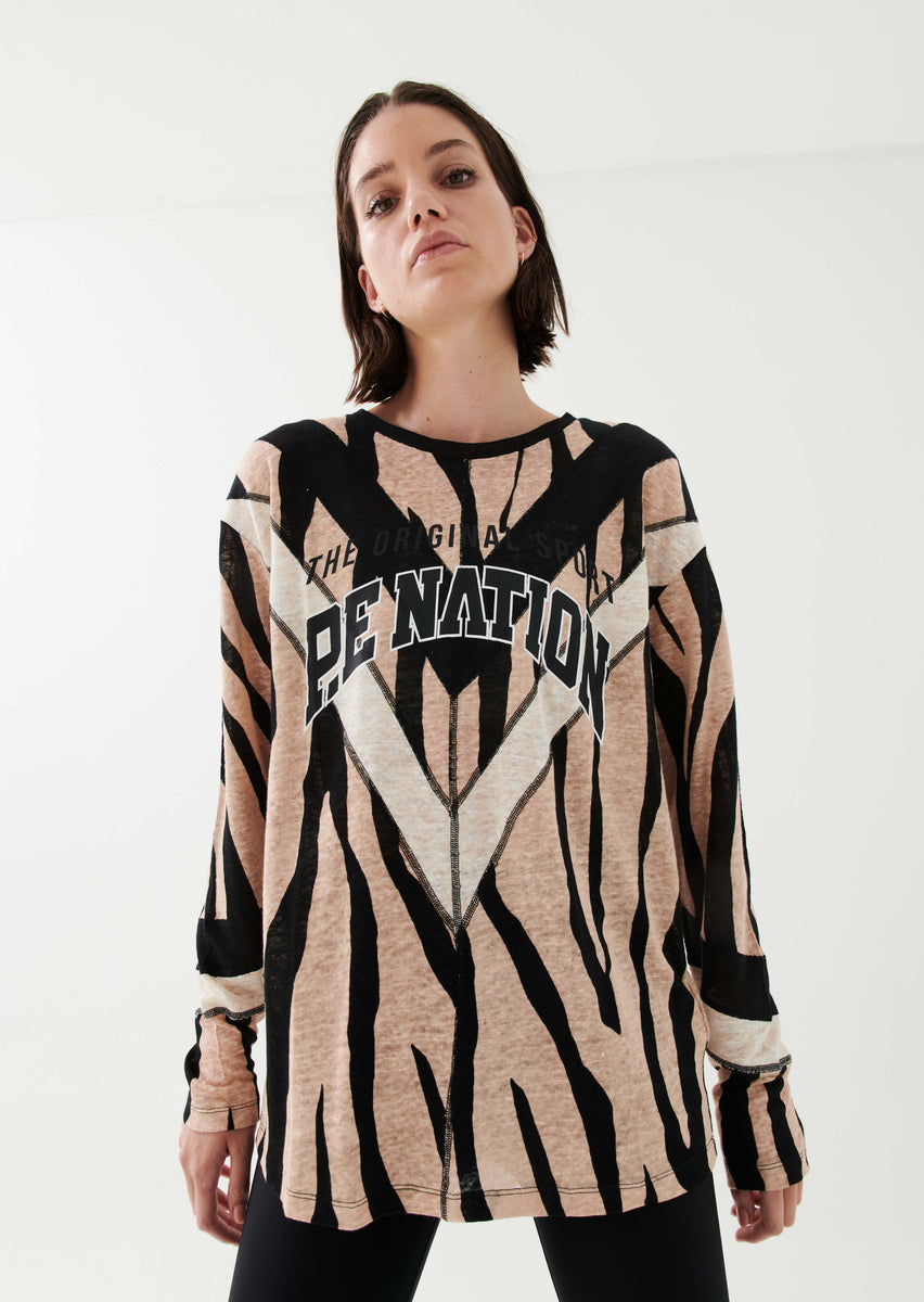 Pe nation short corner ls knit top 2025