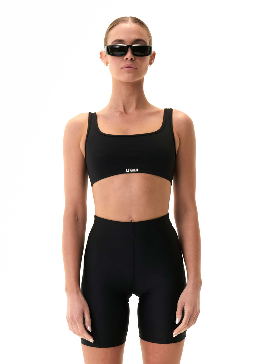 Extralife Black Solid Sports Bra Non Padded 3321002 Htm - Buy