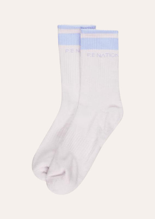 HOMAGE SOCK IN WHISPER WHITE & CORNFLOWER BLUE
