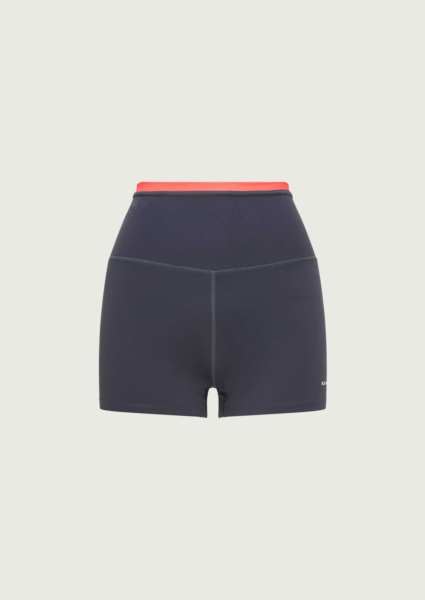 Vita 2.5' Bike Short in Mairne Blue and Poppy Red by P.E Nation, Womens Navy Blue and Red Active Bike Short