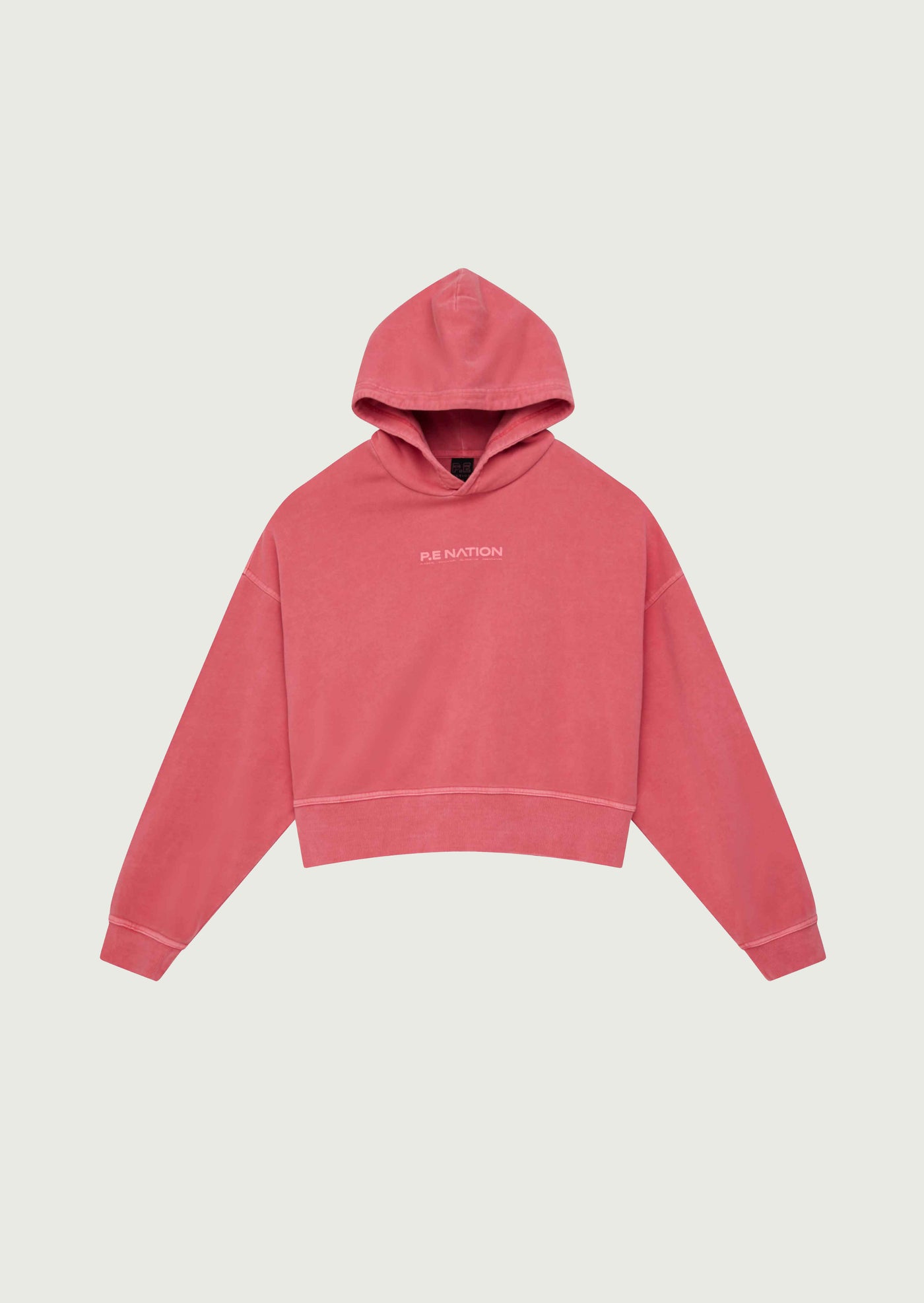 Transition Hoodie in Poppy Red by P.E Nation Washed Red Cropped Womens Hoodie