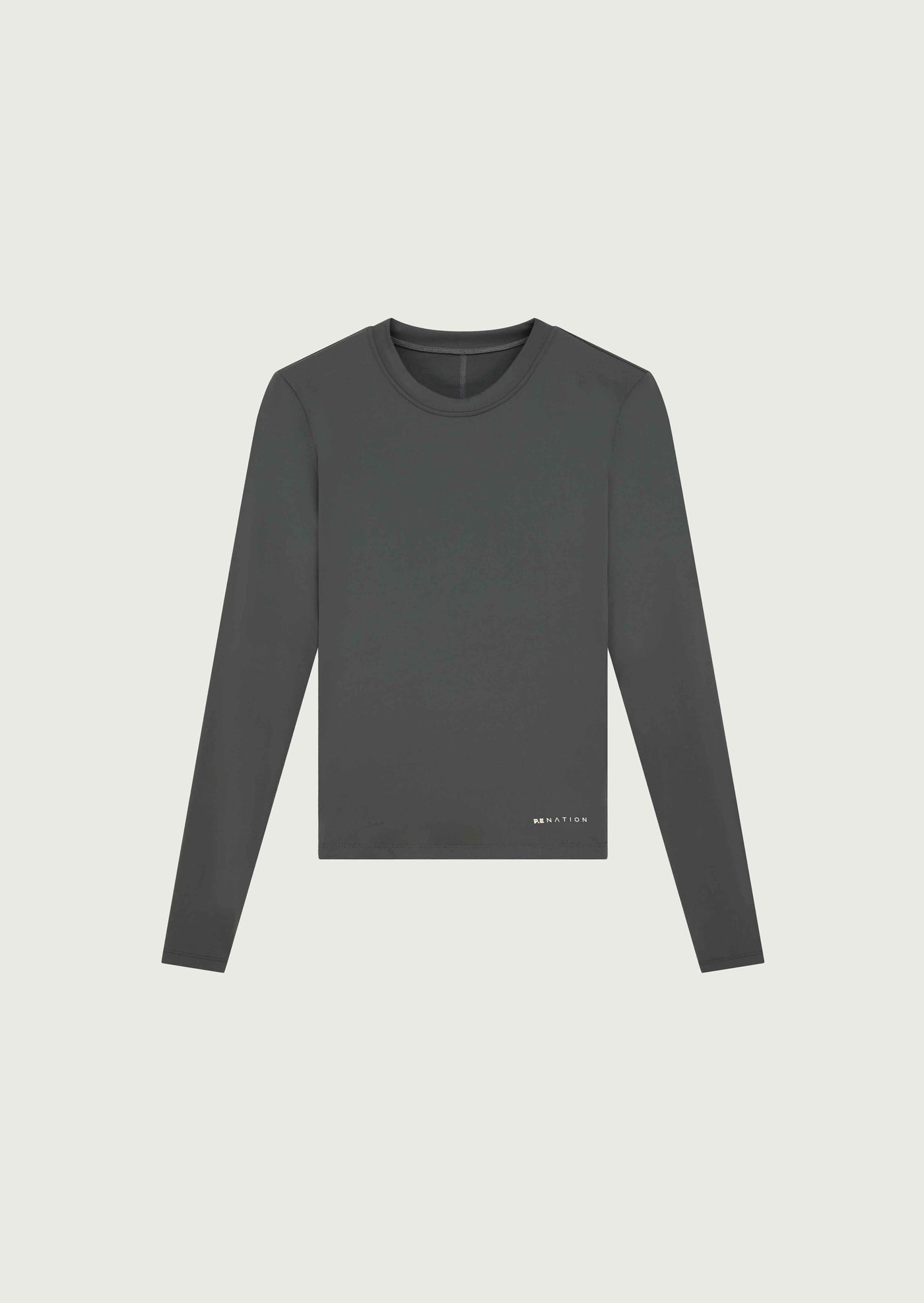 FOUNDATION LONG SLEEVE TOP IN GUNMETAL