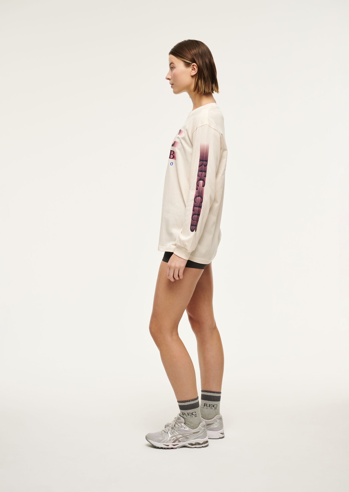 RALLY LONG SLEEVE TEE IN WHISPER WHITE