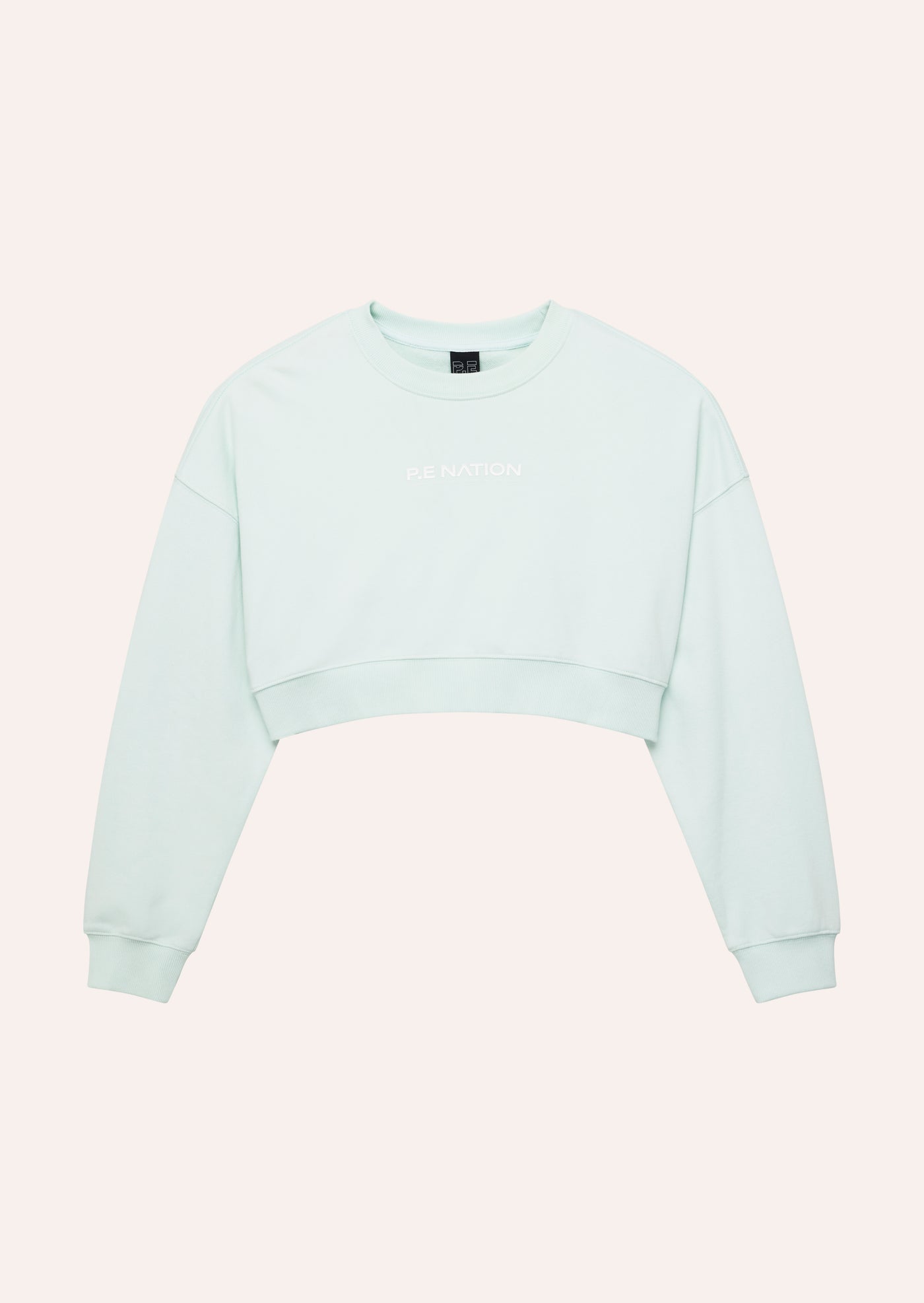 NAMEDROP CROPPED SWEAT IN HINT OF MINT