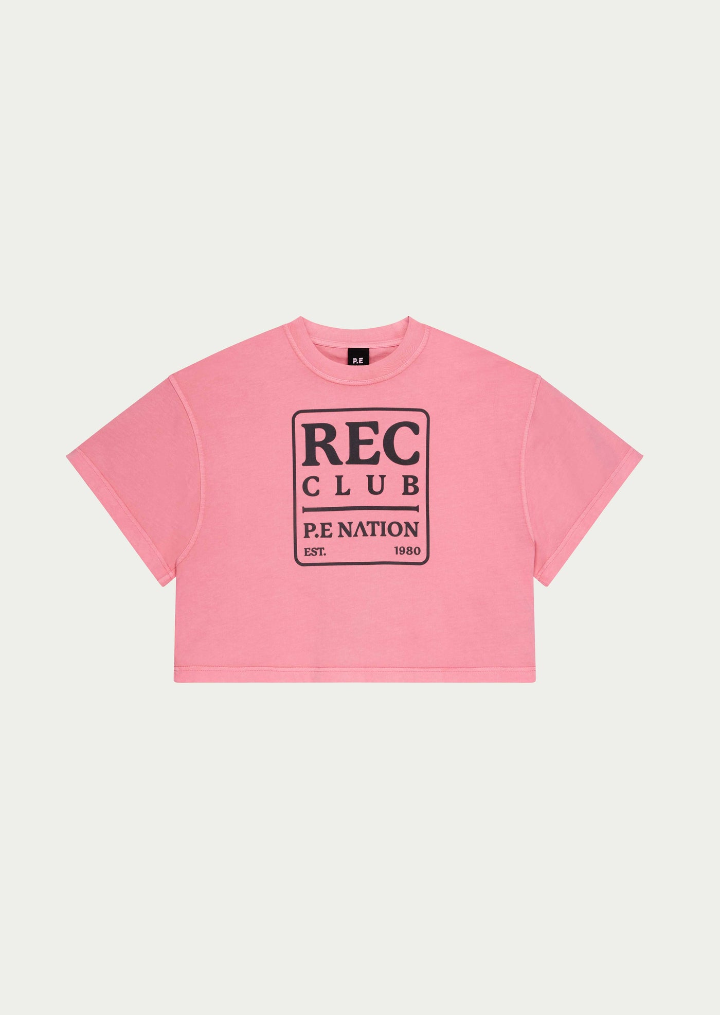 Rally Tee in Pink Lemonade by P.E Nation Womens Pink Graphic Cropped Tee