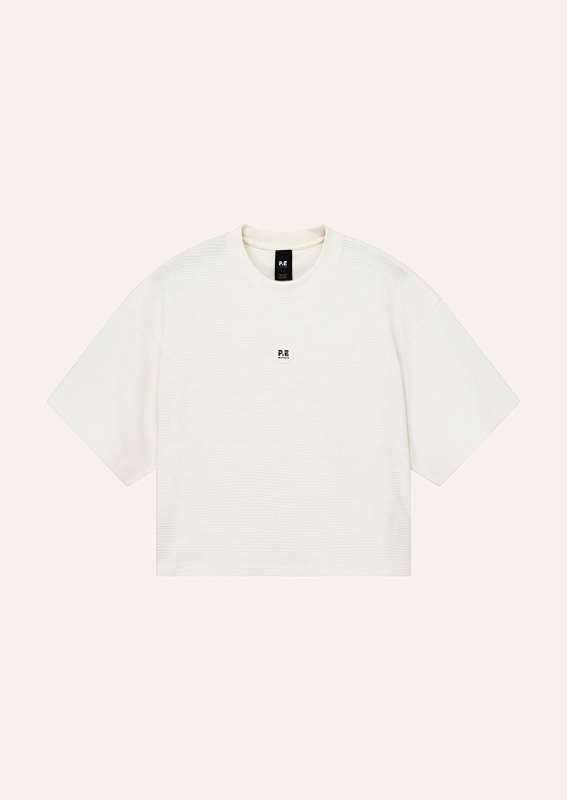 PRINTEMPS CROP TEE IN WHISPER WHITE