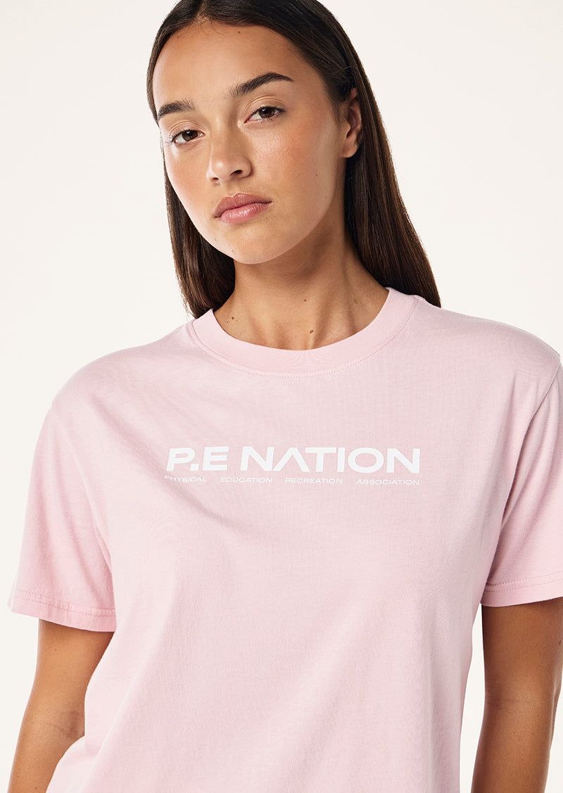 AERO SHORT SLEEVE TEE IN CHALK PINK