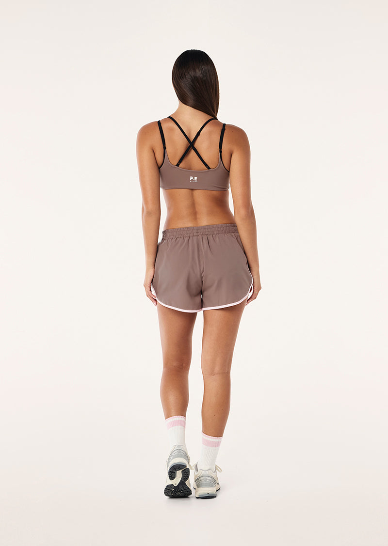 DISTORTION SPORTS BRA IN CLAY