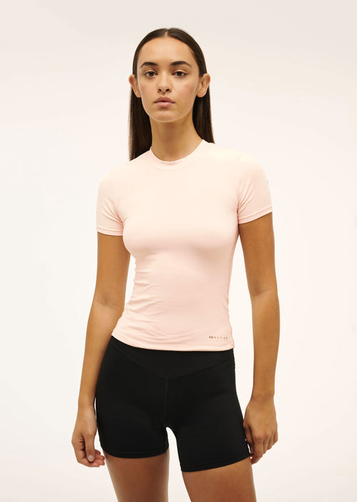 FOUNDATION SHORT SLEEVE TEE IN BLUSH