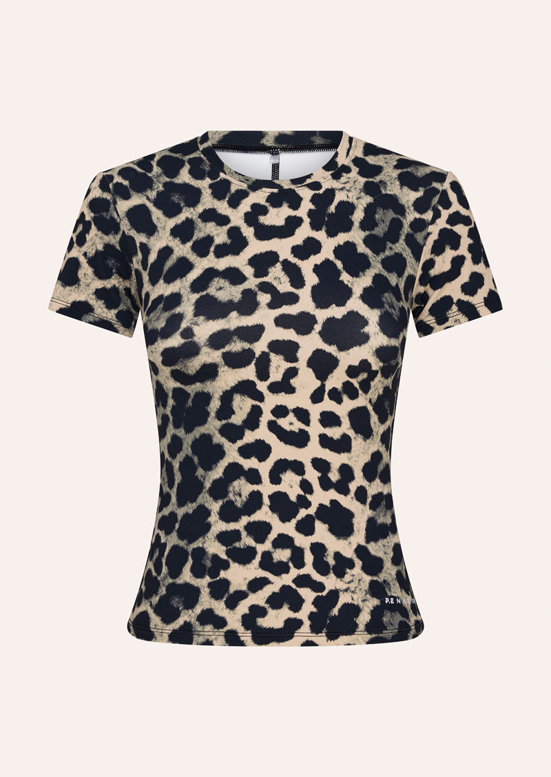 FOUNDATION SHORT SLEEVE TEE IN LEOPARD