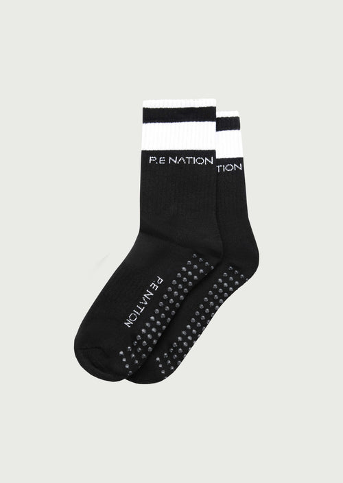 HOMAGE GRIP CREW SOCK IN BLACK