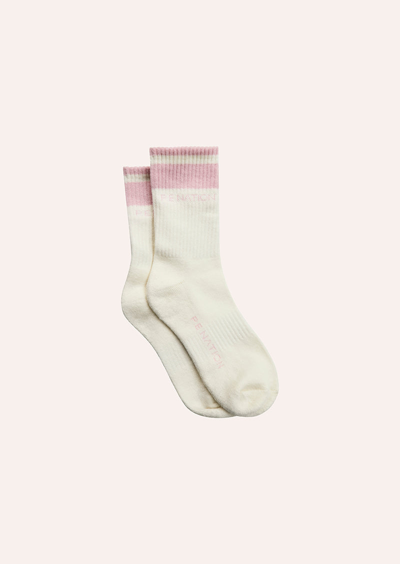 HOMAGE SOCK IN WHISPER WHITE & CHALK PINK