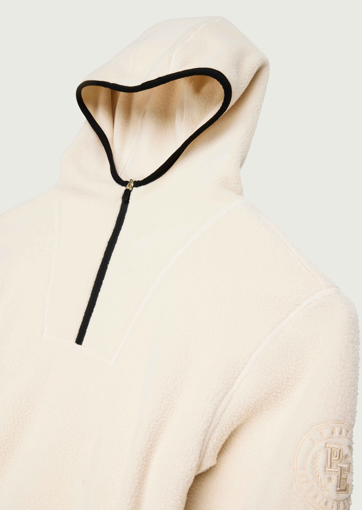 SHERPA HOODIE IN PEARLED IVORY