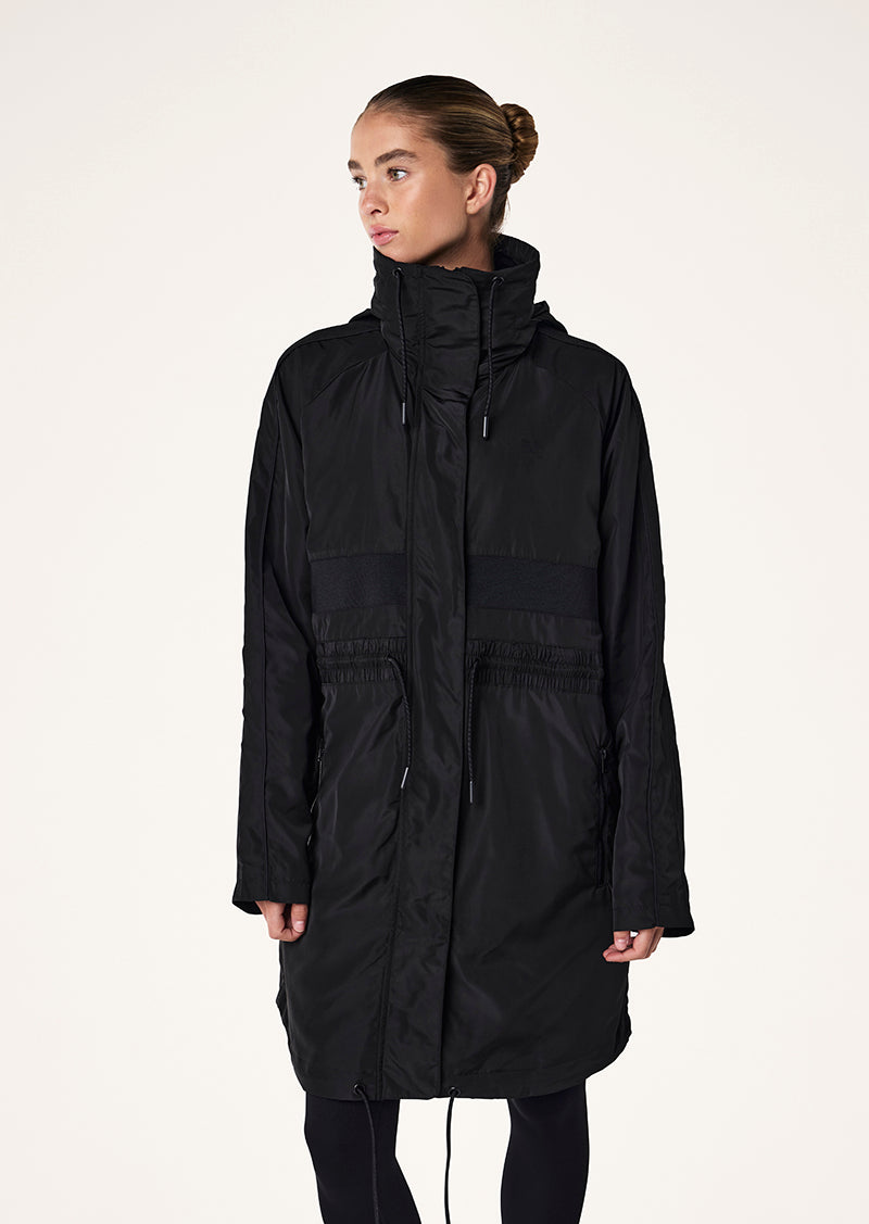 MID-LENGTH MAN DOWN JACKET IN BLACK