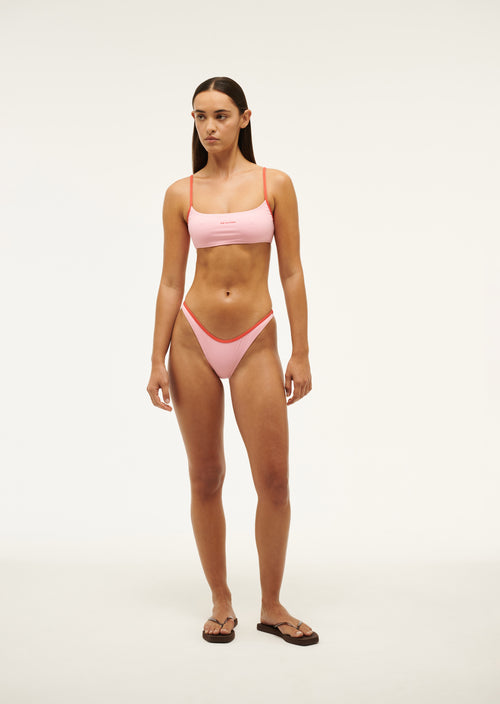 OCEANSIDE BIKINI BOTTOM IN CANDY PINK