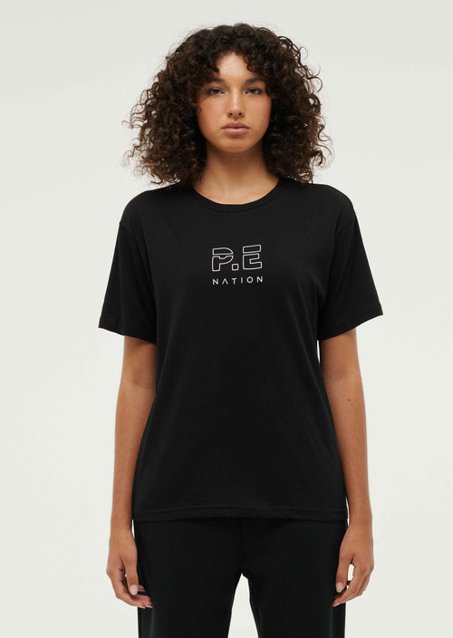 HEADS UP TEE IN BLACK