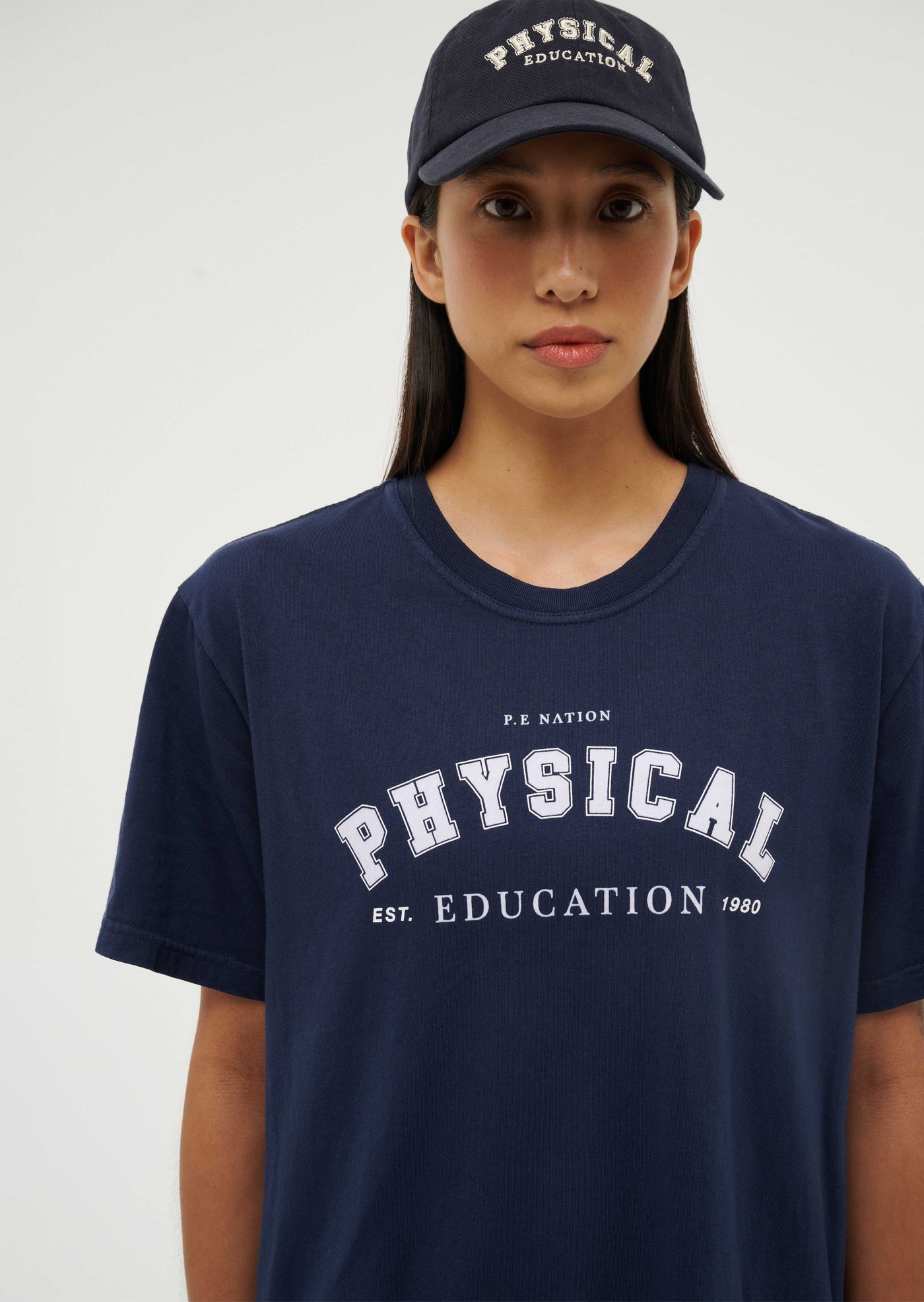 PHYSICAL TEE IN WASHED DARK NAVY