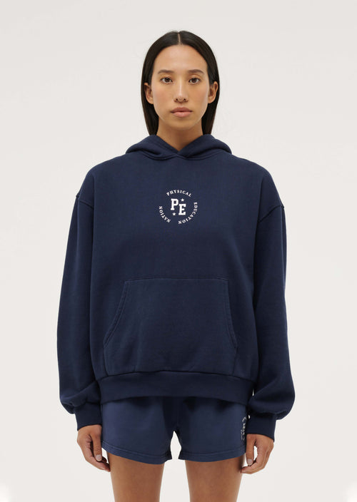 PHYSICAL HOODIE IN WASHED DARK NAVY