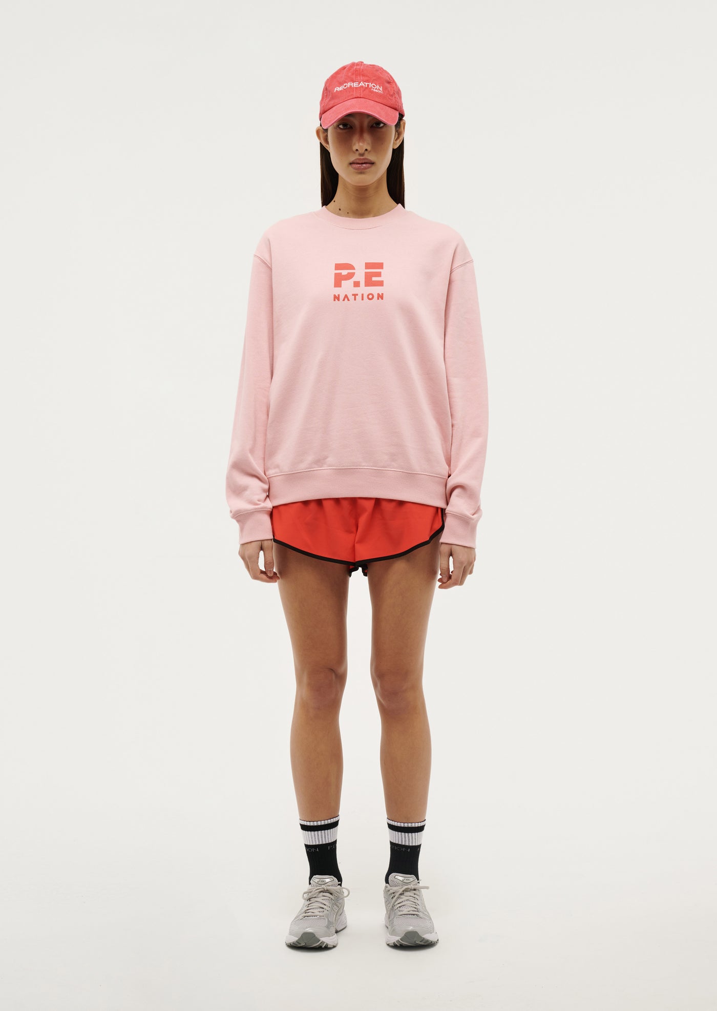 Heads Up 2 Sweat in Crystal Rose by P.E Nation Pink Red Womens Sweat 