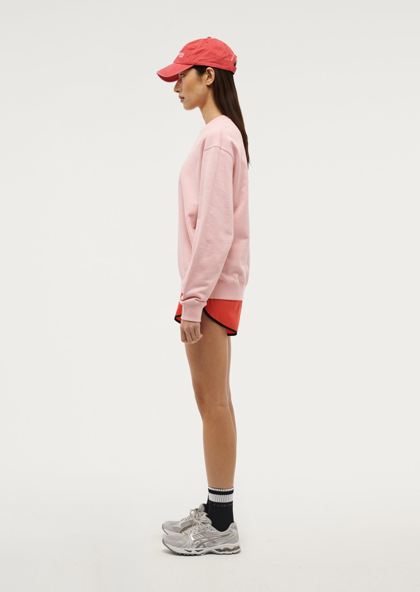 Heads Up 2 Sweat in Crystal Rose by P.E Nation Pink Red Womens Sweat 