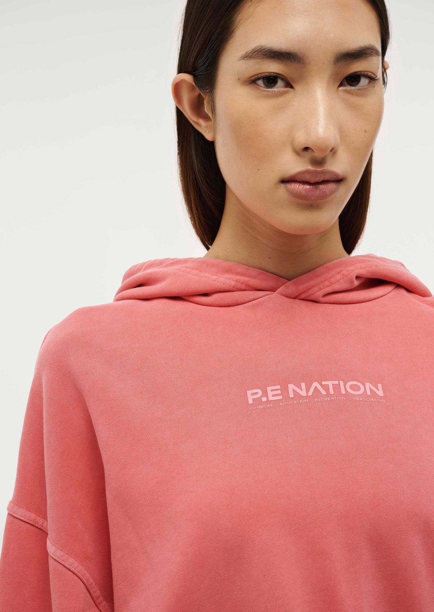 Transition Hoodie in Poppy Red by P.E Nation Washed Red Cropped Womens Hoodie