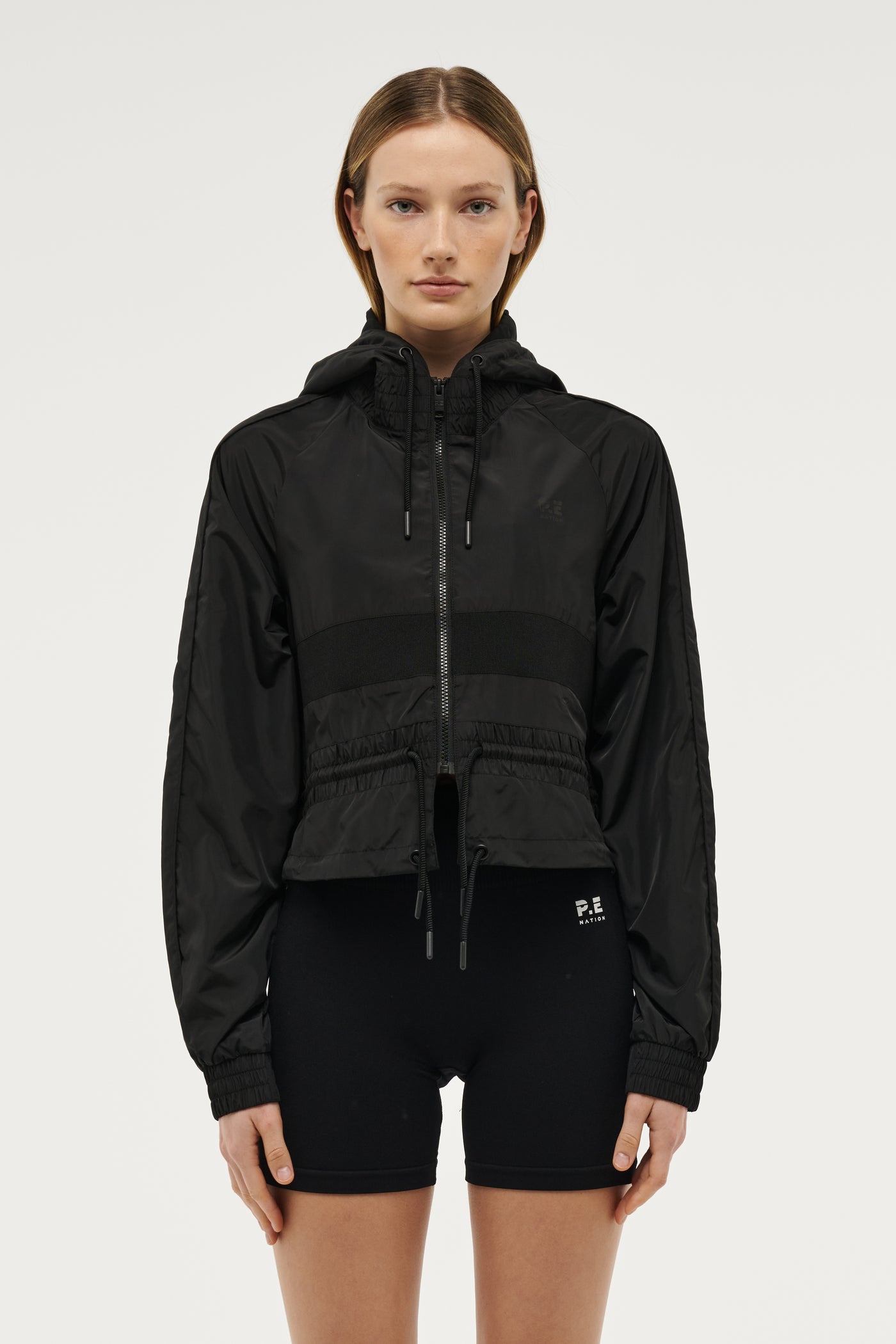 CROPPED MAN DOWN JACKET IN BLACK