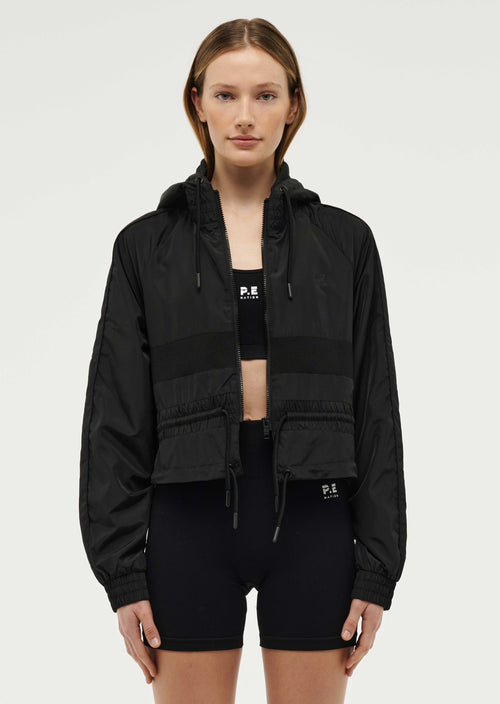 CROPPED MAN DOWN JACKET IN BLACK