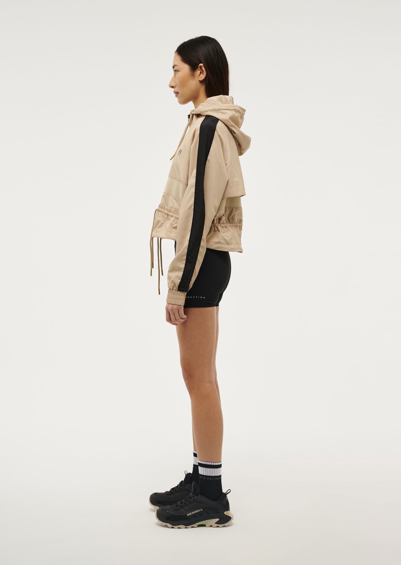 CROPPED MAN DOWN JACKET IN SESAME