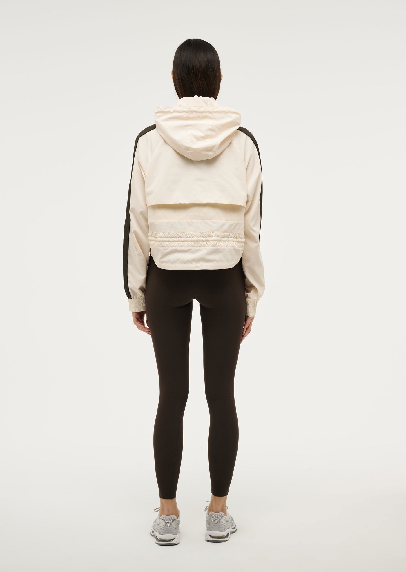 Cropped Man Down Jacket in Whisper White By P.E Nation, Cream Womens Cropped Spray Jacket