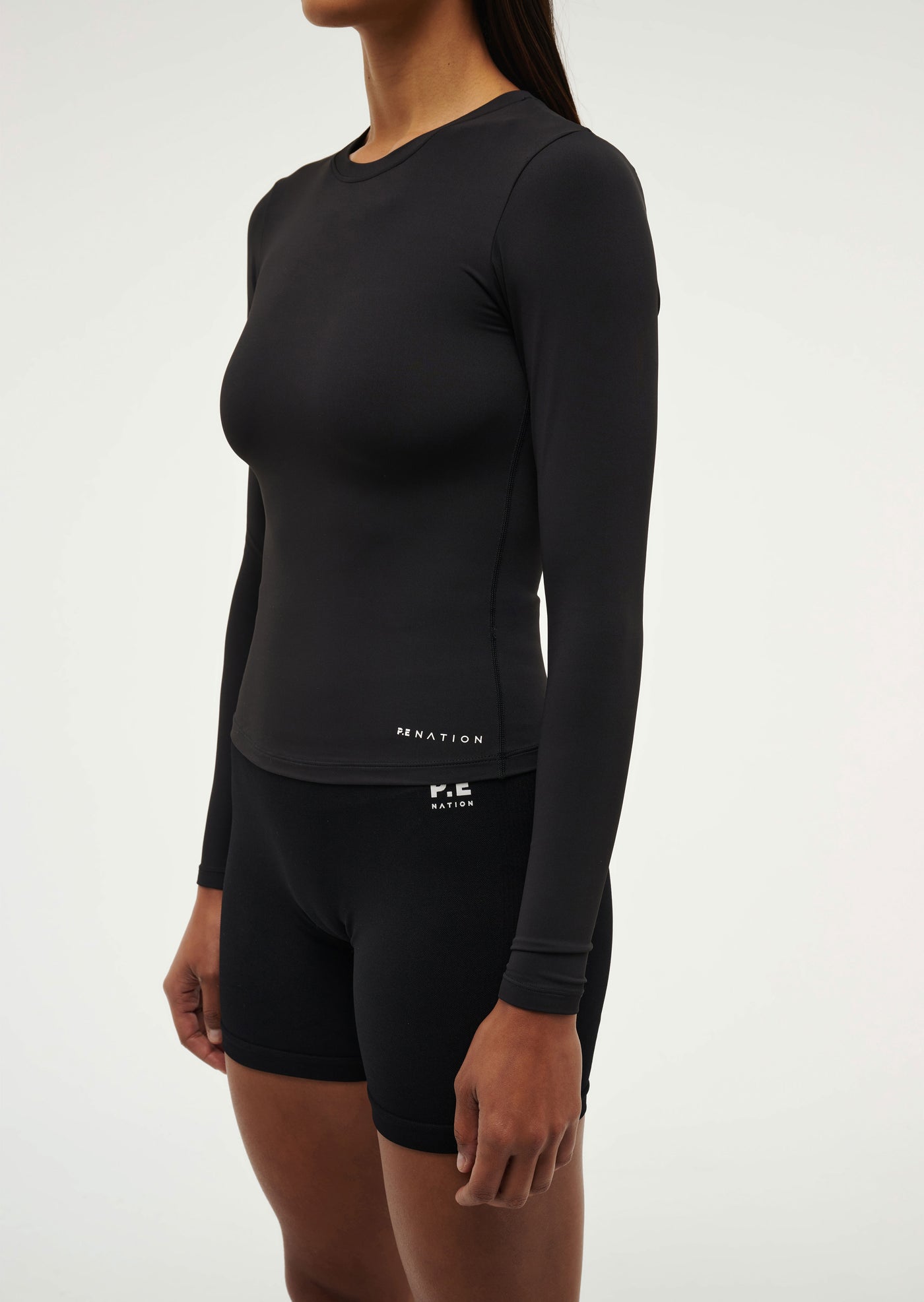 FOUNDATION LONG SLEEVE TOP IN BLACK