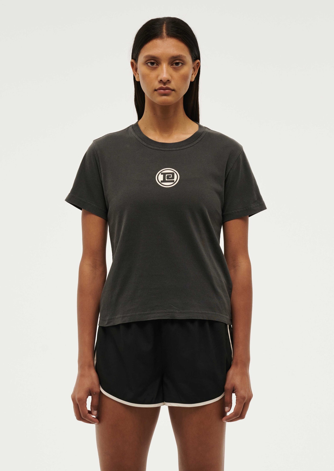 SPORTIVE SHORT SLEEVE TEE IN WASHED BLACK