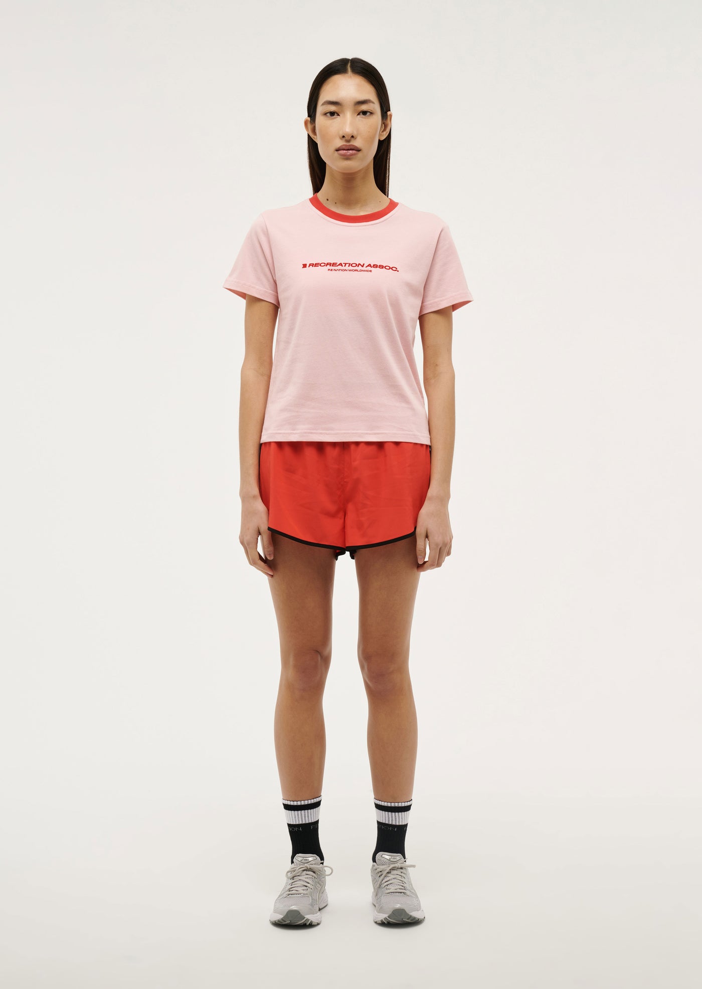 Department Short Sleeve Tee in Crystal Rose by P.E Nation, Pink and Red Womens Graphic Tee