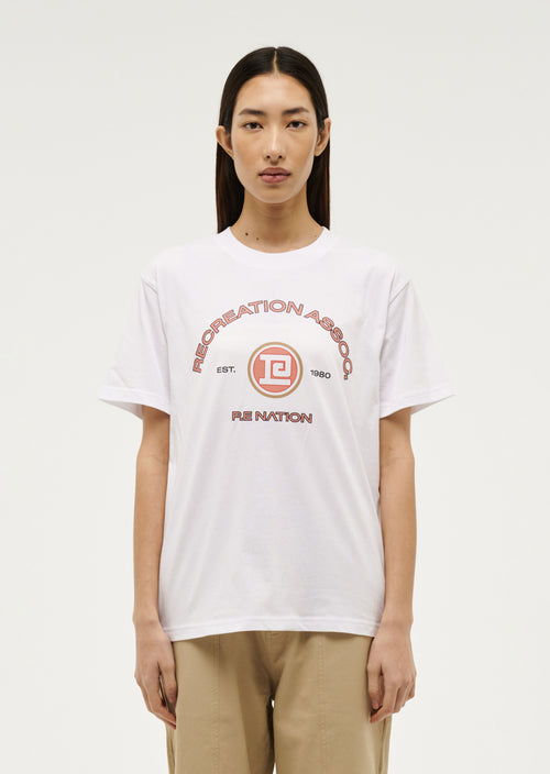 Northward Short Sleeve Tee in Optic White by P.E Nation 