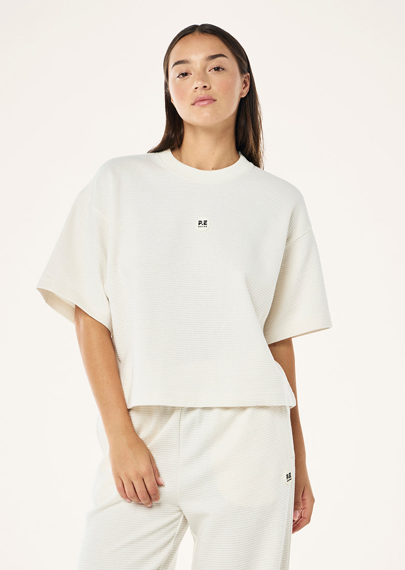 PRINTEMPS CROP TEE IN WHISPER WHITE