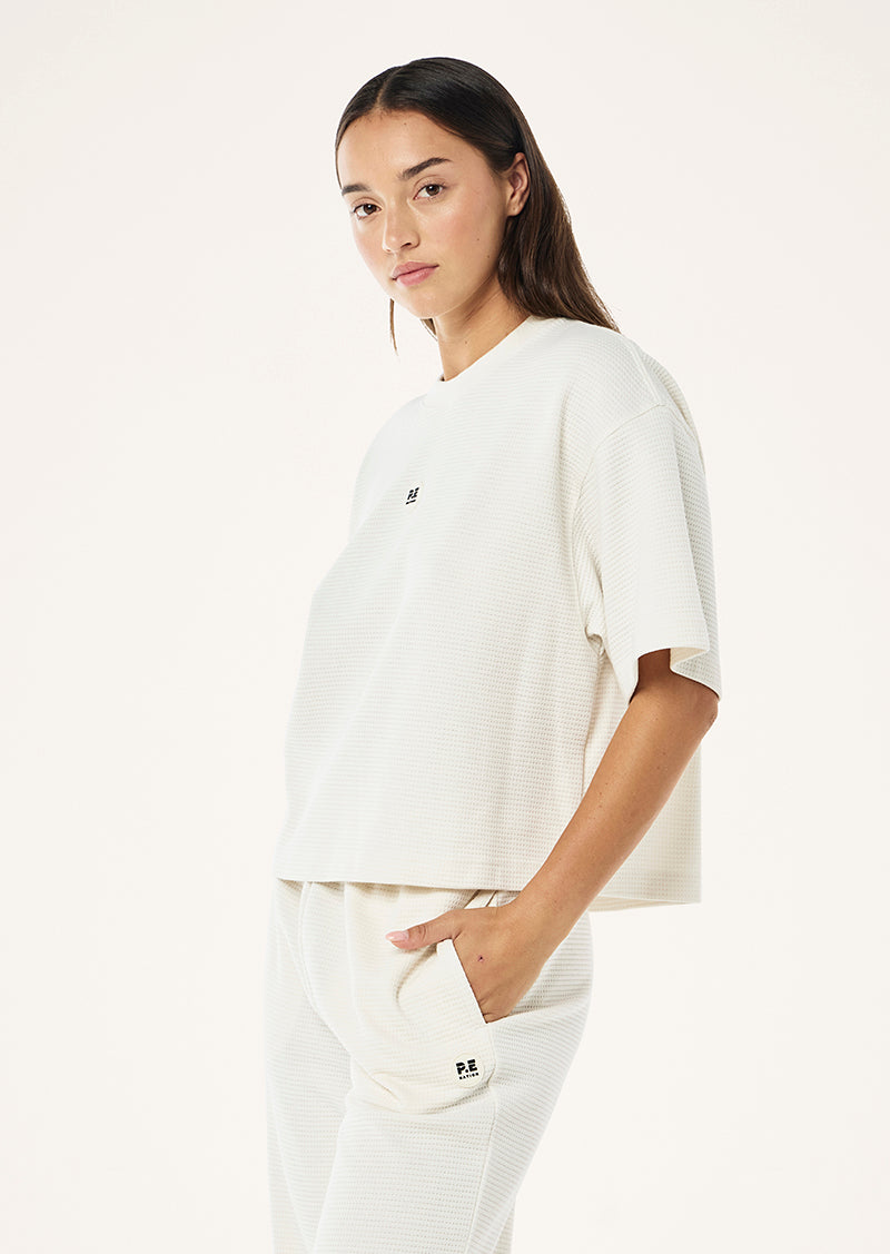 PRINTEMPS CROP TEE IN WHISPER WHITE
