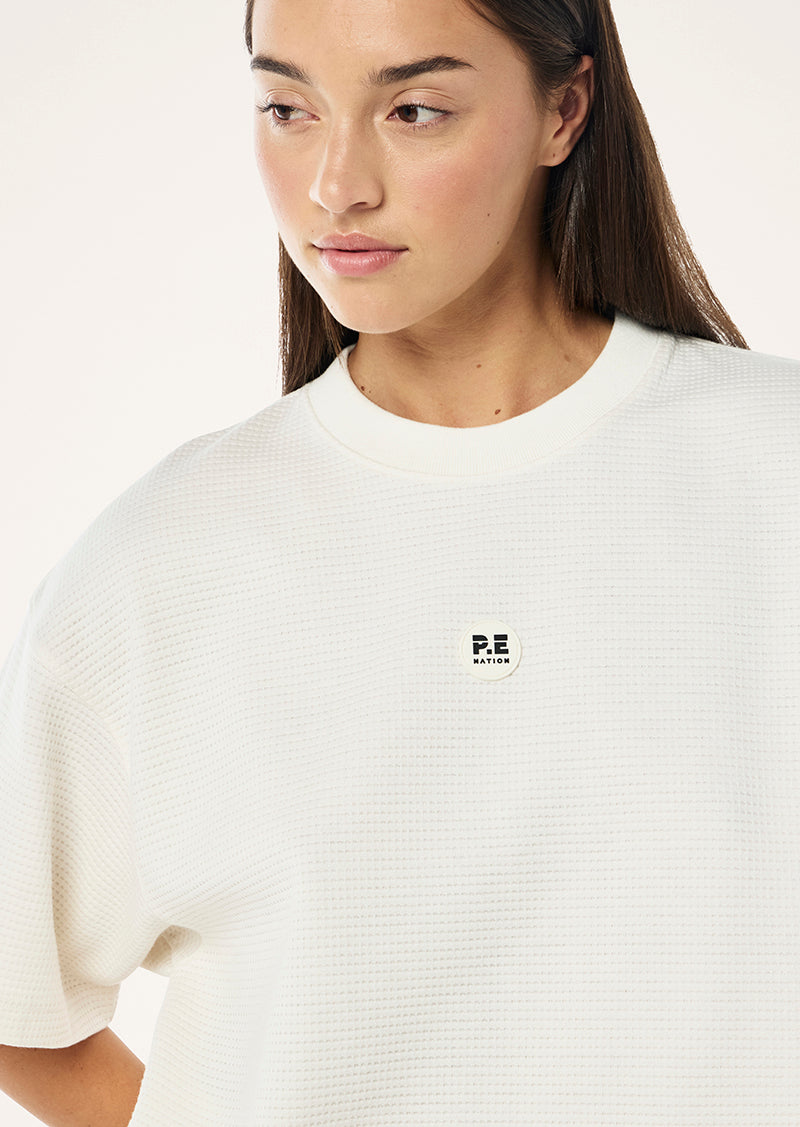 PRINTEMPS CROP TEE IN WHISPER WHITE