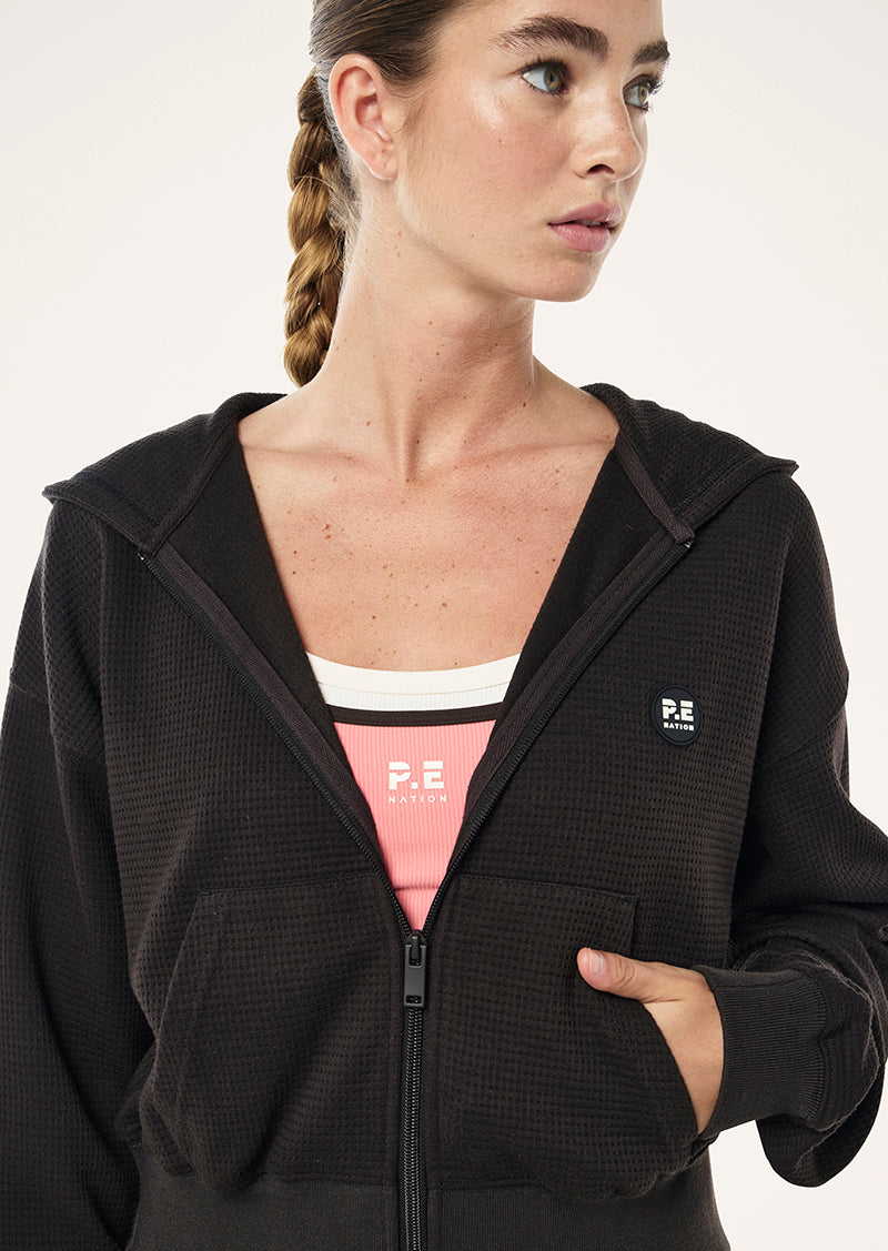 PRINTEMPS ZIP THROUGH IN LICORICE
