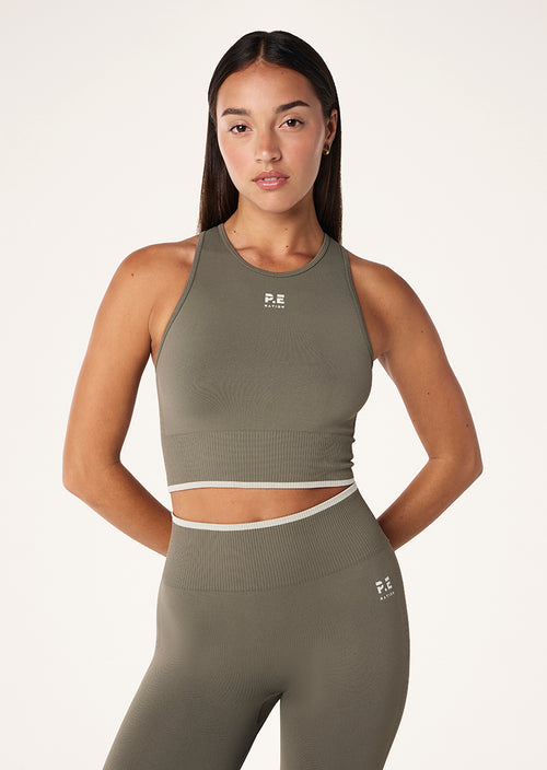 RESTORE SEAMLESS TANK IN KHAKI