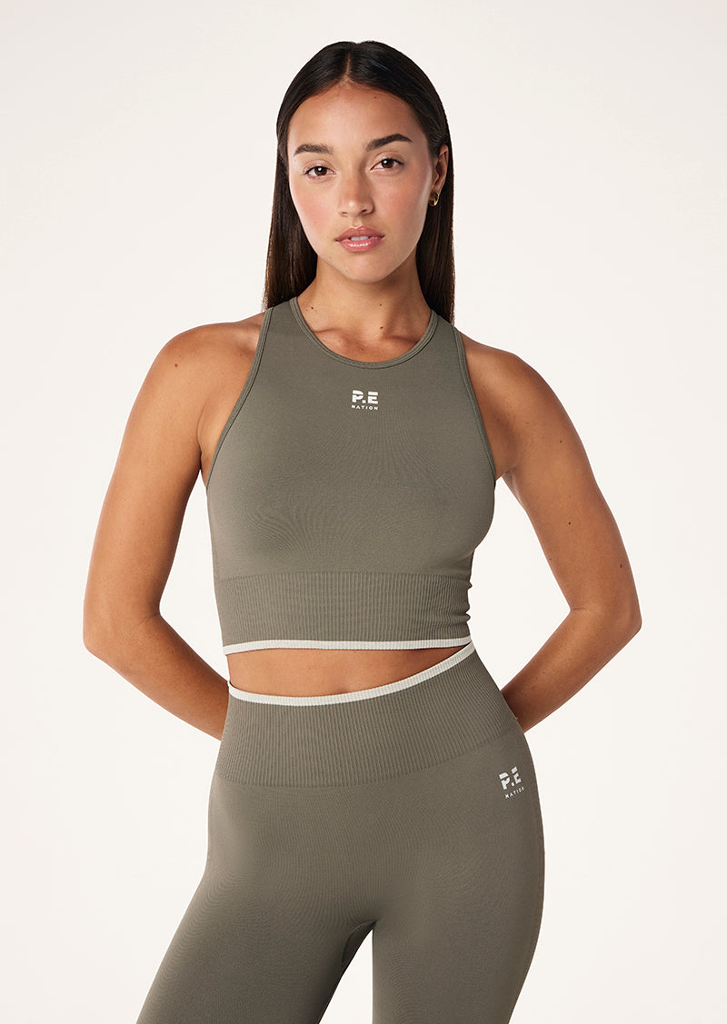 RESTORE SEAMLESS LEGGING IN KHAKI