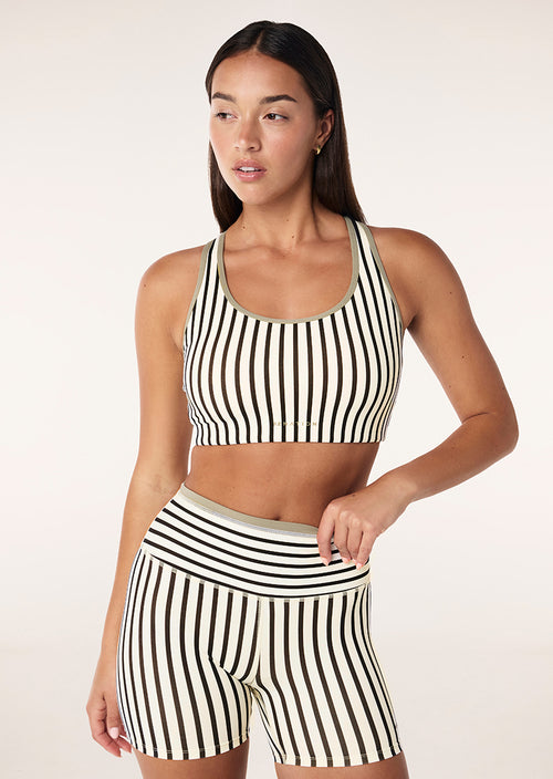 STELLAR SPORTS BRA IN WHISPER WHITE STRIPE