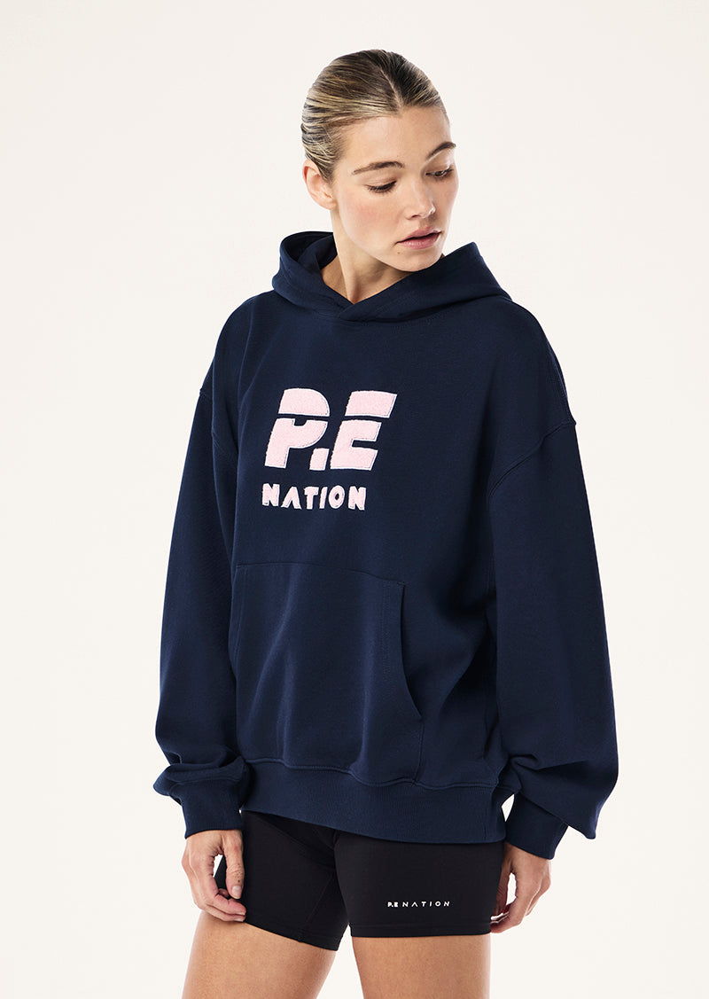 STRIDE HOODIE IN DARK NAVY