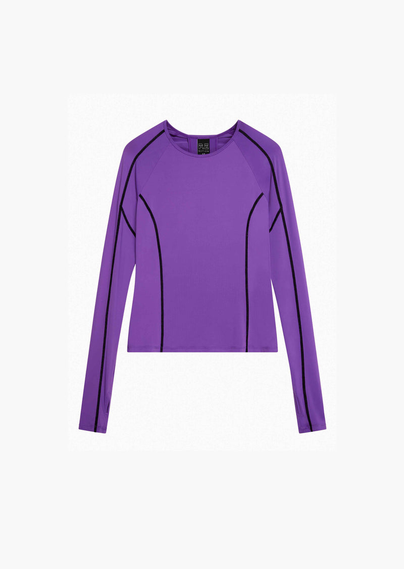 HEAT RACE LS ACTIVE TOP IN ROYAL LILAC
