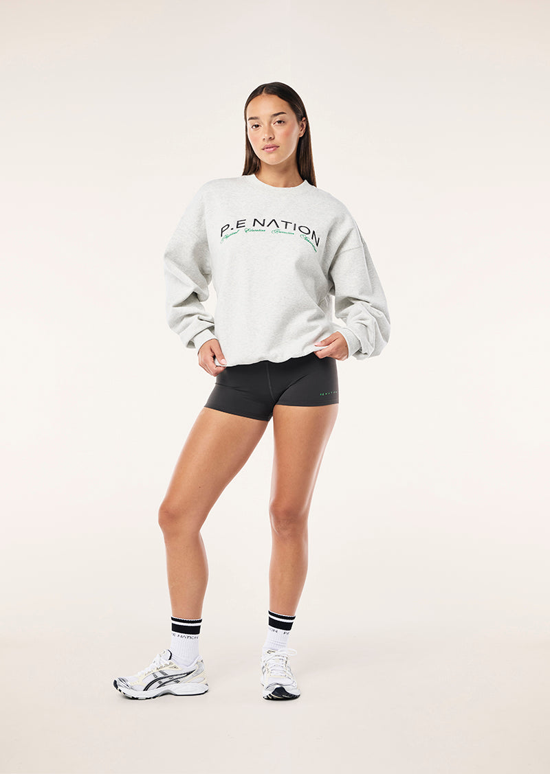 VOLUME SWEAT IN GREY MARLE