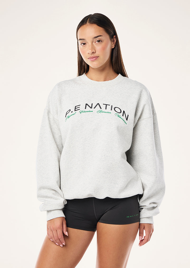 VOLUME SWEAT IN GREY MARLE