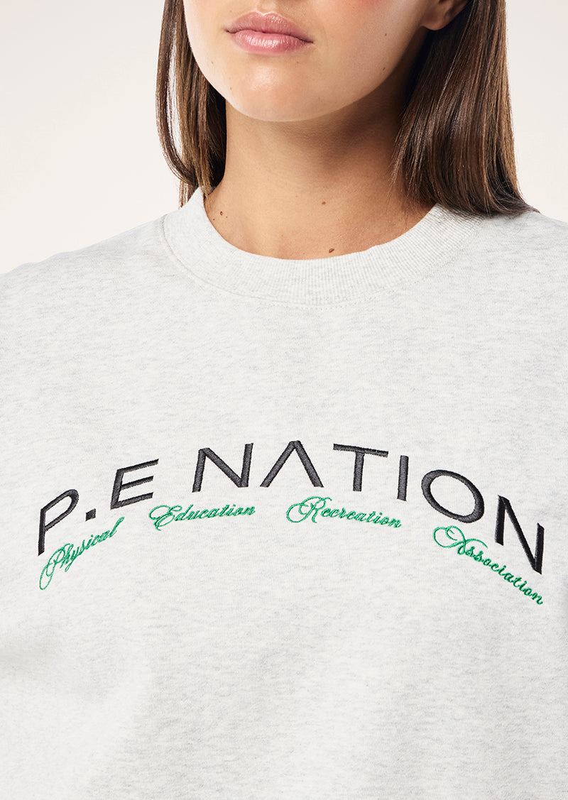 VOLUME SWEAT IN GREY MARLE