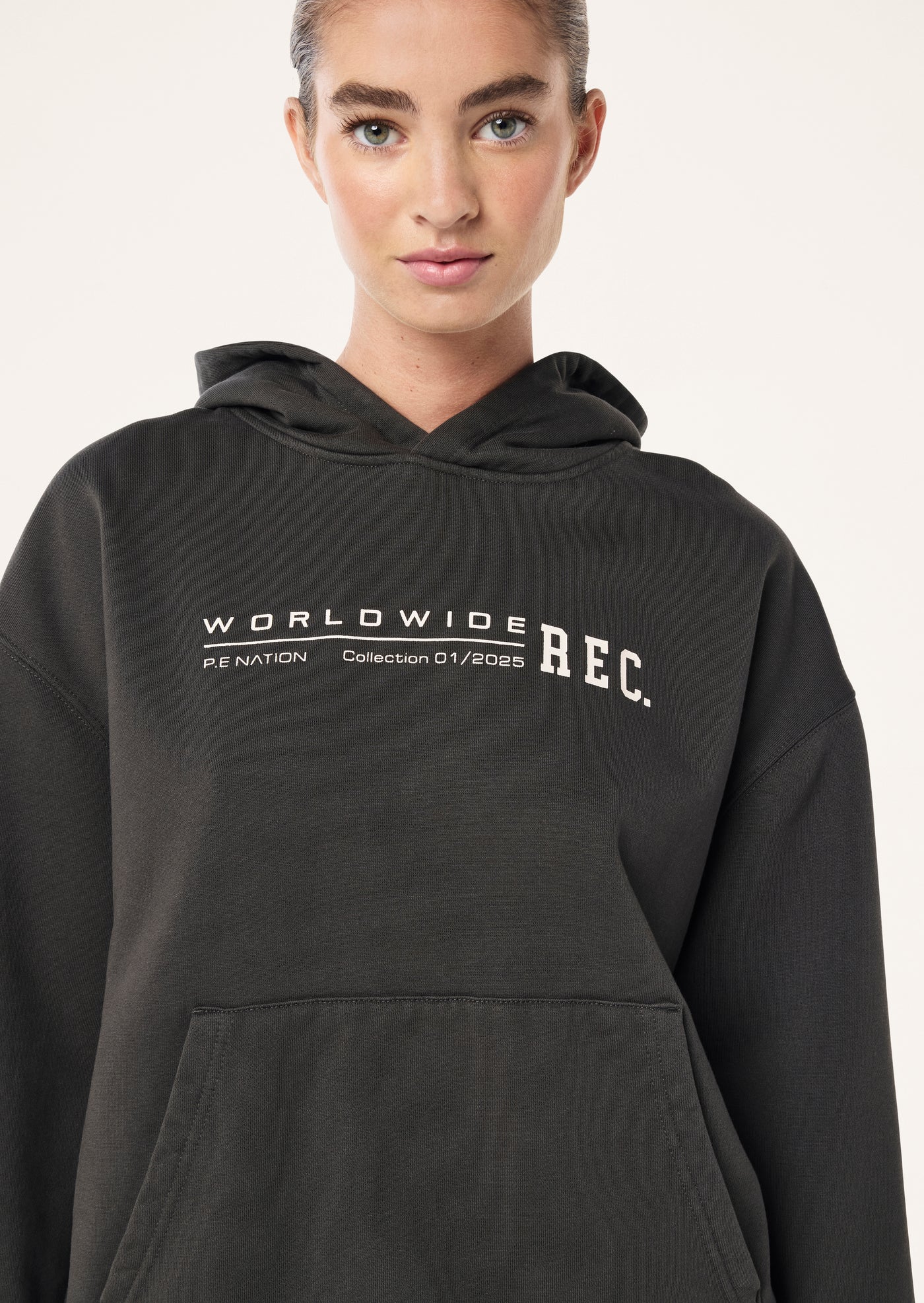 WORLDWIDE HOODIE IN WASHED BLACK