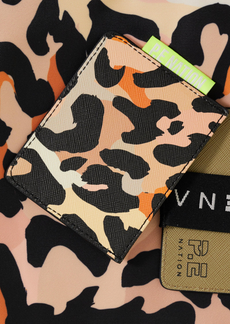 P.E NATION CARD HOLDER IN LEOPARD PRINT