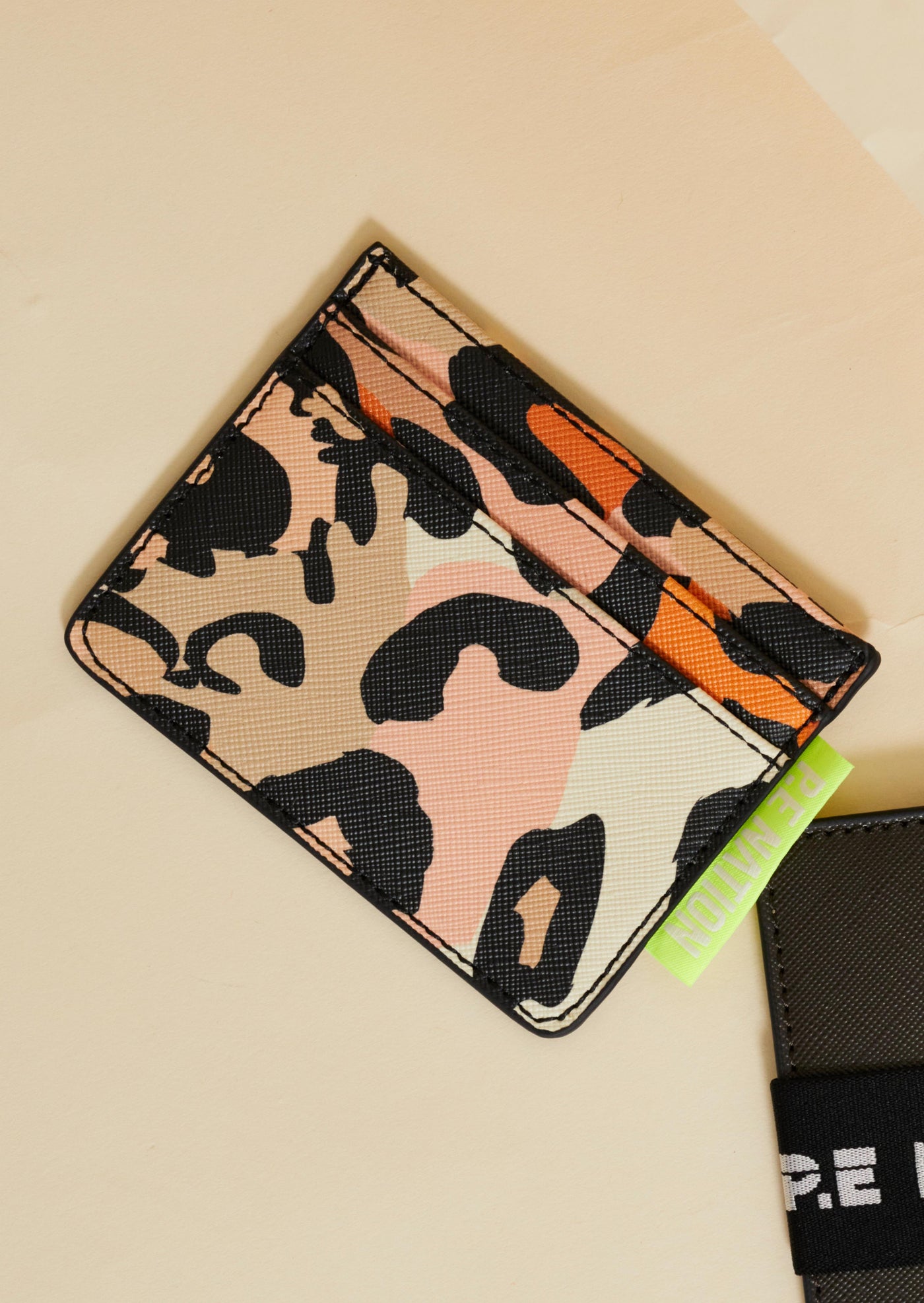 P.E NATION CARD HOLDER IN LEOPARD PRINT
