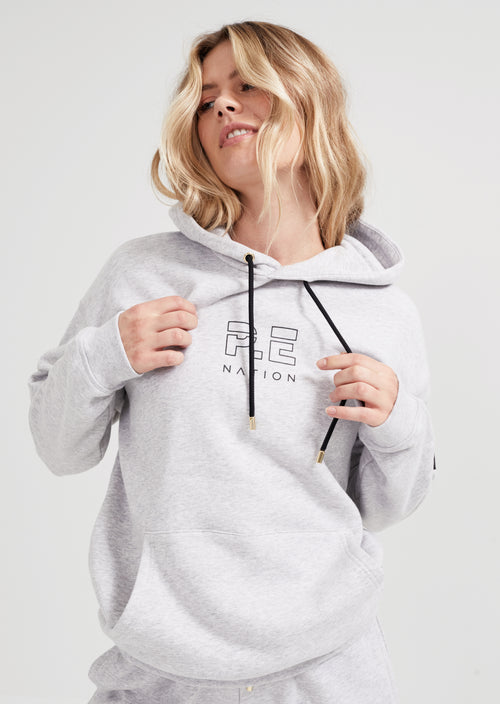 BASELINE ENDURANCE HOODIE IN GREY MARL