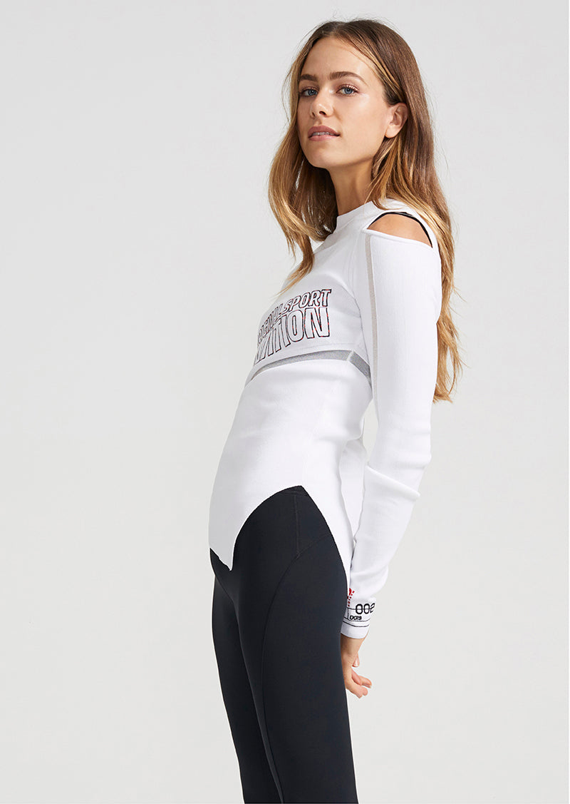 RACING LINE KNIT IN WHITE
